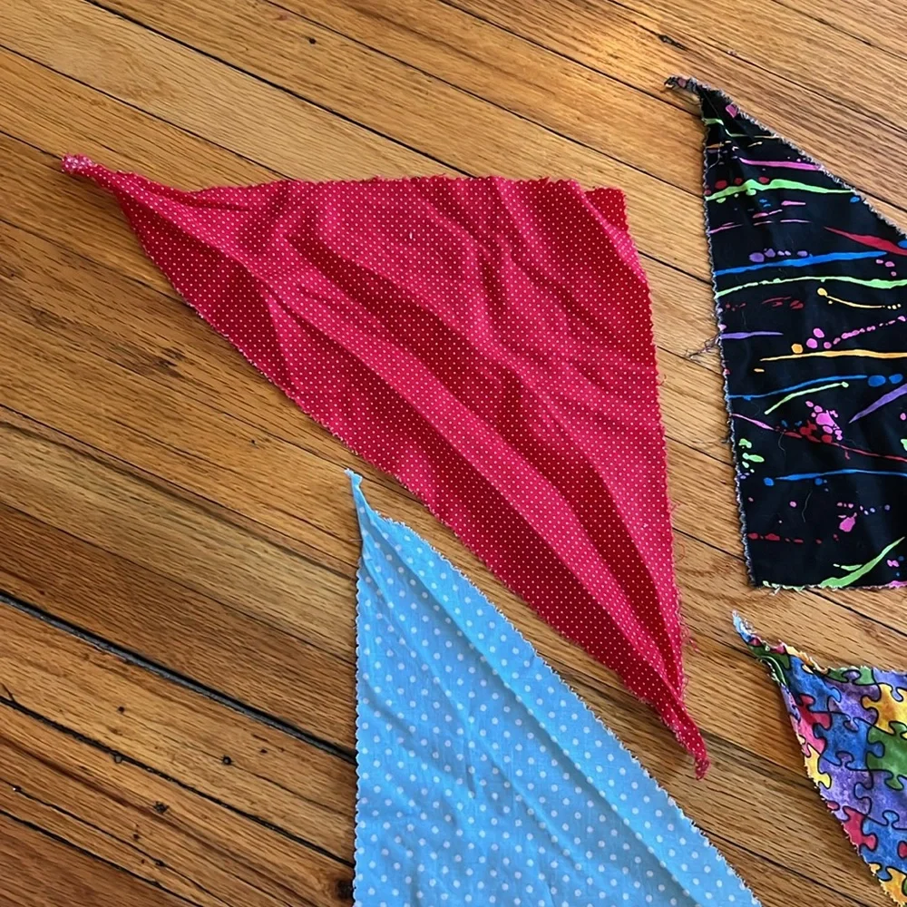 Dog Bandanas, Set of 6 Scarves, Small /Medium
